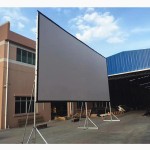 FCC ROHS Front And Rear Projector Screen Fast Folding Soft Fabric