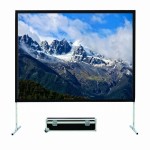 100 Inch Foldable Projector Screen Aluminum Housing With Wheels